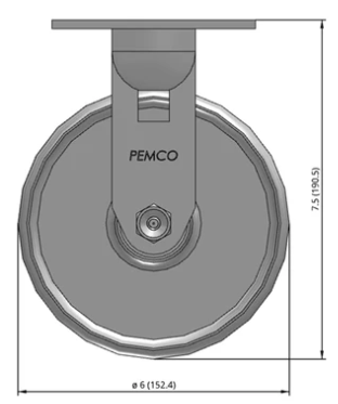 CASTERS with CAST IRON WHEEL (up to 1250lbs capacity/each)