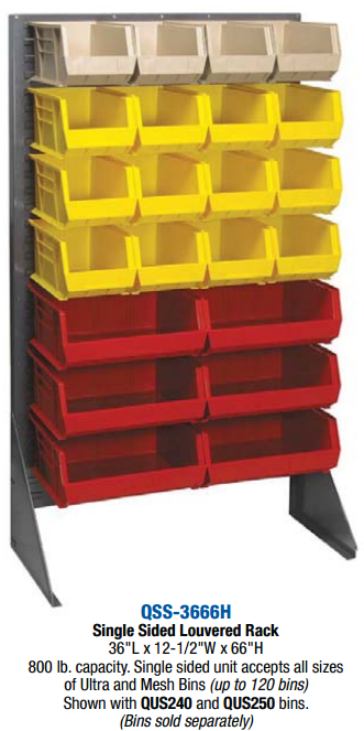 Quatum Storage Racking QUANTUM Louvered Panel Storage Racks / Ultra Plastic Bins & Systems ...