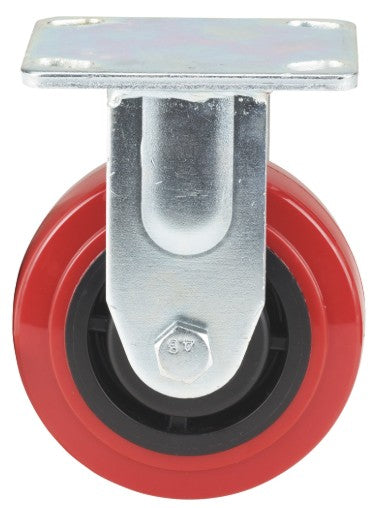 Stainless steel polyurethane caster with 800lb capacity from TACT Industrial Products, designed for food-grade washdown environments.