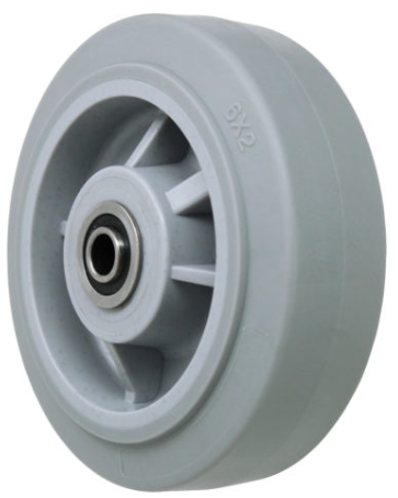 Medium duty TPR caster wheel with soft rubber non-marking wheel from TACT Industrial Products, ideal for smooth, quiet mobility.