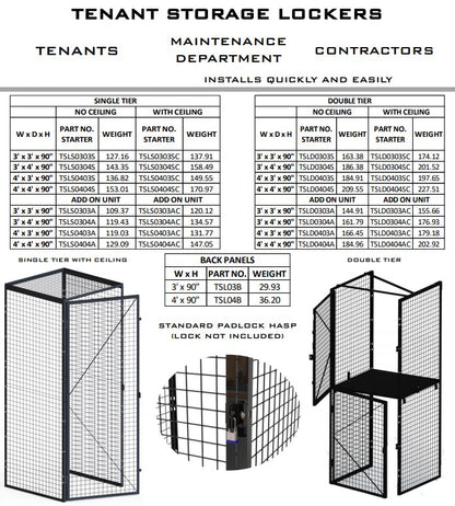 Heavy-duty industrial welded wire lockers by TACT Industrial Products, featuring secure mesh storage units for tenant or employee use.