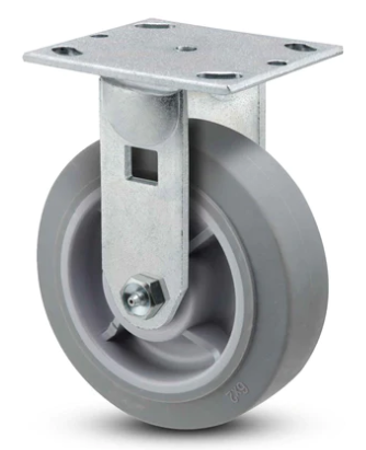 Medium duty TPR caster wheel by TACT Industrial with soft rubber, non-marking, ideal for smooth-moving applications.