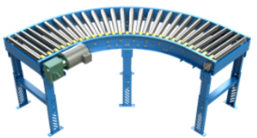 V-Belt Driven LIVE ROLLER CONVEYOR Curve